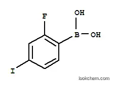 Molecular Structure of 374790-98-4 (2-FLUORO-4-IODOPHENYLBORONIC ACID)