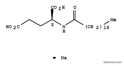 Molecular Structure of 38517-23-6 (L-Glutamic acid,N-(1-oxooctadecyl)-, sodium salt (1:1))