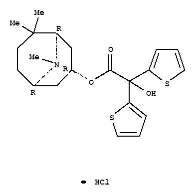 2-THIOPHENEACETIC ACID,A-HYDROXY-A-2-THIENYL-,(1R,3R,5R)-6,6 ,9-TRIMETHYL-9-AZABICYCLO(3.3.1)NON-3-YL ESTER,HCL,REL-