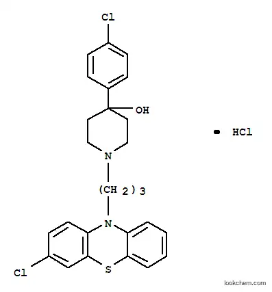 Molecular Structure of 4002-86-2 (4-Piperidinol, 1-3-(3-chlorophenothiazin-10-yl)propyl-4-(p-chlorophenyl)-, hydrochloride)