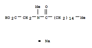 4028-10-8,sodium N-methyl-N-(1-oxohexadecyl)aminoacetate,Glycine,N-methyl-N-(1-oxohexadecyl)-, sodium salt (9CI); Sarcosine, N-palmitoyl-,sodium salt (6CI,7CI,8CI); N-Palmitoyl-N-methylglycine sodium salt;N-Palmitoylsarcosine sodium; N-Palmitoylsarcosine sodium salt; NikkolSarcosinate PN; Palmitoyl sarcosinate sodium; Palmitoylsarcosine sodium salt;Sarcosinate PN; Sodium N-hexadecanoylsarcosinate; SodiumN-palmitoylsarcosinate; Sodium N-palmitoylsarcosine; Sodiumpalmitoylsarcosinate