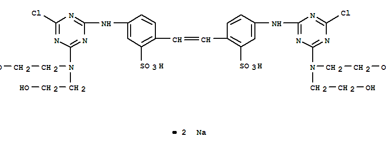 Benzenesulfonic acid,2,2'-(1,2-ethenediyl)bis[5-[[4-[bis(2-hydroxyethyl)amino]-6-chloro-1,3,5-triazin-2-yl]amino]-,sodium salt (1:2)