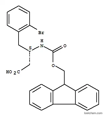 Molecular Structure of 403661-79-0 (FMOC-(S)-3-AMINO-4-(2-BROMO-PHENYL)-BUTYRIC ACID)