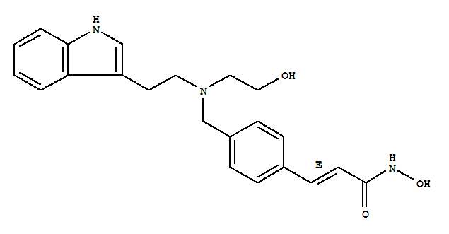 2-Propenamide, N-hydroxy-3-[4-[[(2-hydroxyethyl)[2-(1H-indol-3-yl)ethyl]amino]methyl]phenyl]-, (2E)-