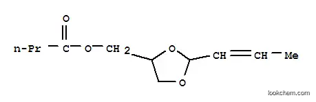 Molecular Structure of 40533-67-3 ([2-(1-propenyl)-1,3-dioxolan-4-yl]methyl butyrate)