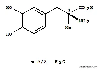 Molecular Structure of 41372-08-1 (alpha-Methyldopa sesquihydrate)