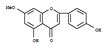 Molecular Structure of 437-64-9 (4H-1-Benzopyran-4-one,5-hydroxy-2-(4-hydroxyphenyl)-7-methoxy-)