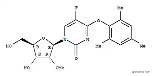 Molecular Structure of 444788-89-0 (5-FLUORO-O4-(2,4,6-TRIMETHYLPHENYL)-2'-O-METHYLURIDINE)