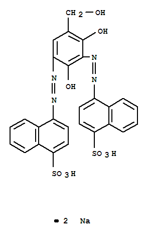 disodium 4,4'-[[2,4-dihydroxy-5-(hydroxymethyl)-1,3-phenylene]bis(azo)]bisnaphthalene-1-sulphonate CAS NO.4553-89-3