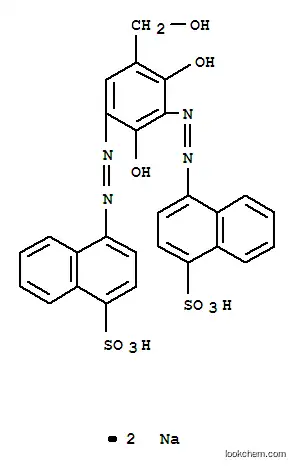 Molecular Structure of 4553-89-3 (disodium 4,4'-[[2,4-dihydroxy-5-(hydroxymethyl)-1,3-phenylene]bis(azo)]bisnaphthalene-1-sulphonate)