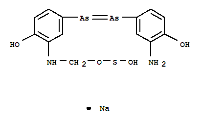 Sulfoxylic acid,mono[[[5-[(3-amino-4-hydroxyphenyl)diarsenyl]-2-hydroxyphenyl]amino]methyl]ester, sodium salt (1:1)
