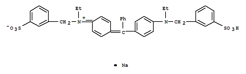 Benzenemethanaminium,N-ethyl-N-[4-[[4-[ethyl[(3-sulfophenyl)methyl]amino]phenyl]phenylmethylene]-2,5-cyclohexadien-1-ylidene]-3-sulfo-,inner salt, sodium salt (1:1)(4680-78-8)