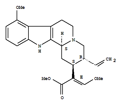 Indolo2,3-aquinolizine-2-acetic acid, 3-ethenyl-1,2,3,4,6,7,12,12b-octahydro-8-methoxy-.alpha.-(methoxymethylene)-, methyl ester, (.alpha.E,2S,3R,12bS)-