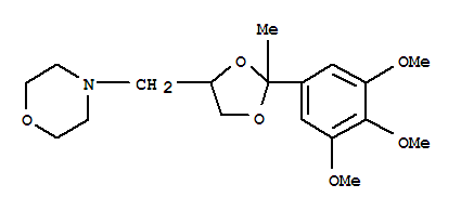 Morpholine,4-[[2-methyl-2-(3,4,5-trimethoxyphenyl)-1,3-dioxolan-4-yl]methyl]-(47420-28-0)