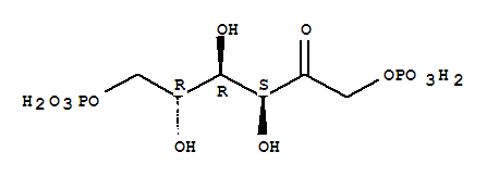 Molecular Structure of 488-69-7 (D-Fructose,1,6-bis(dihydrogen phosphate))