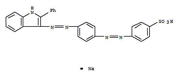 Benzenesulfonic acid,4-[2-[4-[2-(2-phenyl-1H-indol-3-yl)diazenyl]phenyl]diazenyl]-, sodium salt(1:1)
