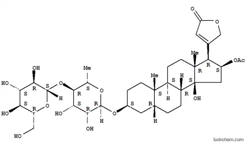 Molecular Structure of 50906-57-5 (3β-[(4-O-β-D-Glucopyranosyl-6-deoxy-α-L-mannopyranosyl)oxy]-16β-hydroxy-5β-card-20(22)-enolide)