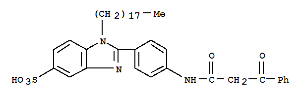 1H-Benzimidazole-5-sulfonicacid, 2-[4-[(1,3-dioxo-3-phenylpropyl)amino]phenyl]-1-octadecyl-