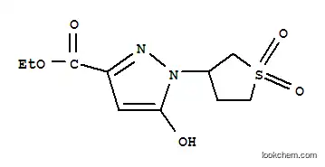 Molecular Structure of 51986-04-0 (3-Ethoxycarbonyl-5-hydroxy-1-sulfolanylpyrazole)