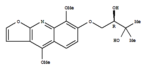2,3-Butanediol,1-[(4,8-dimethoxyfuro[2,3-b]quinolin-7-yl)oxy]-3-methyl-, (2R)- cas  522-11-2