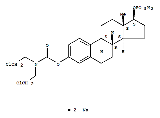 (17-beta)-Estra-1,3,5(10)-triene-3,17-diol 3-(bis(2-chloroethyl)carbamate) 17-(dihydrogenphosphate) disodium salt