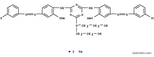 Molecular Structure of 52238-69-4 (disodium 3,3'-[[6-[bis(2-hydroxyethyl)amino]-1,3,5-triazine-2,4-diyl]bis[imino(3-methoxy-4,1-phenylene)azo]]bis[benzenesulphonate])