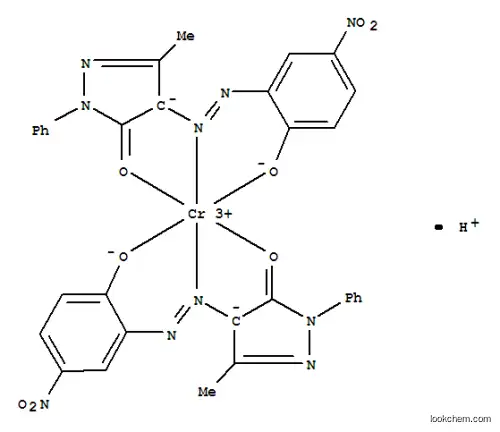 Molecular Structure of 52256-37-8 (2,4-Dihydro-4-[(2-hydroxy-5-nitrophenyl)azo]-5-methyl-2-phenyl-3H-pyrazol-3-one chromium complex)
