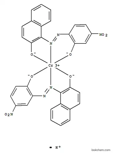 Molecular Structure of 52277-71-1 (hydrogen [1-[(2-hydroxy-4-nitrophenyl)azo]-2-naphtholato(2-)][1-[(2-hydroxy-5-nitrophenyl)azo]-2-naphtholato(2-)]chromate(1-))