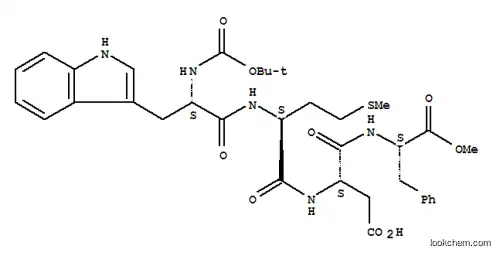 Molecular Structure of 5262-09-9 (1-methyl N-[N-[N-[N-[(tert-butoxy)carbonyl]-L-tryptophyl]-L-methionyl]-L-alpha-aspartyl]-3-phenyl-L-alaninate)