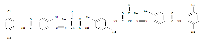 Benzamide,3,3'-[(2,5-dimethyl-1,4-phenylene)bis[imino(1-acetyl-2-oxo-2,1-ethanediyl)-2,1-diazenediyl]]bis[4-chloro-N-(5-chloro-2-methylphenyl)-(5280-80-8)
