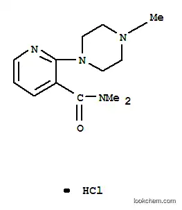 Molecular Structure of 52943-16-5 (N,N-dimethyl-2-(4-methylpiperazin-1-yl)pyridine-3-carboxamide hydrochloride)