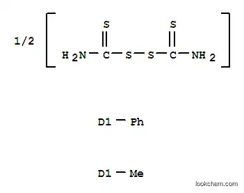 Molecular Structure of 53880-86-7 (Dimethyldiphenylthiuram disulfide)