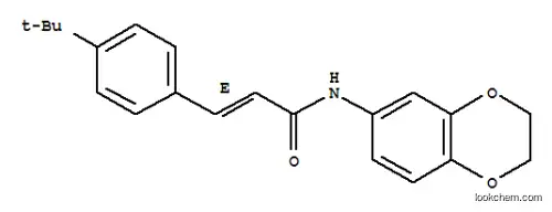Molecular Structure of 545395-94-6 ((2E)-N-(2,3-DIHYDRO-1,4-BENZODIOXIN-6-YL)-3-[4-(1,1-DIMETHYLETHYL)PHENYL]-2-PROPENAMIDE)