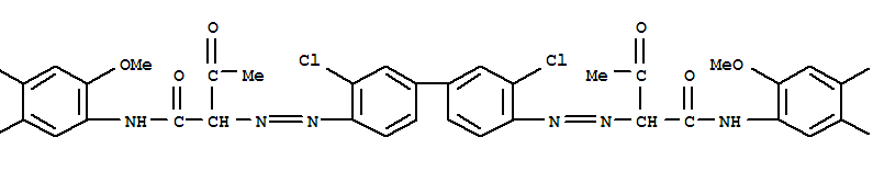 Pigment Yellow 83;2,2'-[(3,3'-Dichloro[1,1'-biphenyl]-4,4'-diyl)bis(azo)]bis[N-(4-chloro-2,5-dimethoxyphenyl)-3-oxobutyramide]