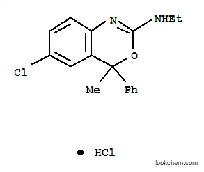 Molecular Structure of 56776-32-0 (6-chloro-N-ethyl-4-methyl-4-phenyl-4H-3,1-benzoxazin-2-amine monohydrochloride)