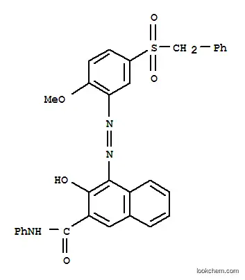 Molecular Structure of 57301-22-1 (3-hydroxy-4-[[2-methoxy-5-[(phenylmethyl)sulfonyl]phenyl]azo]-N-phenyl-2-Naphthalenecarboxamide)