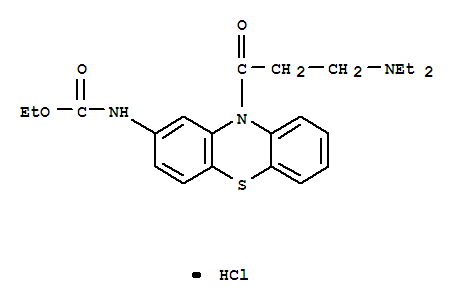 ethyl N-[10-(3-diethylaminopropanoyl)phenothiazin-2-yl]carbamate hydrochloride