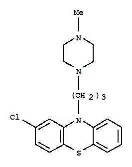 Molecular Structure of 58-38-8 (10H-Phenothiazine,2-chloro-10-[3-(4-methyl-1-piperazinyl)propyl]-)
