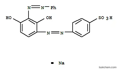 Molecular Structure of 5850-13-5 (sodium 4-[[2,4-dihydroxy-3-(phenylazo)phenyl]azo]benzenesulphonate)