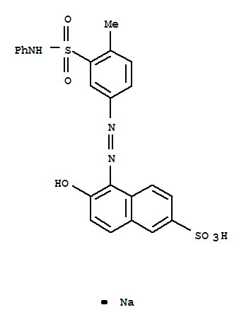 2-Naphthalenesulfonicacid, 6-hydroxy-5-[2-[4-methyl-3-[(phenylamino)sulfonyl]phenyl]diazenyl]-,sodium salt (1:1)