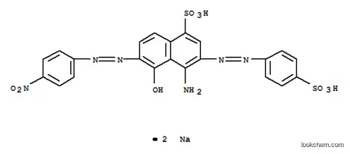 Molecular Structure of 5863-90-1 ((6Z)-4-amino-6-[(4-nitrophenyl)hydrazinylidene]-5-oxo-3-(4-sulfophenyl)diazenyl-naphthalene-1-sulfonic acid)