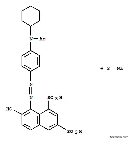 Molecular Structure of 5863-95-6 (disodium 8-[[4-(acetylcyclohexylamino)phenyl]azo]-7-hydroxynaphthalene-1,3-disulphonate)