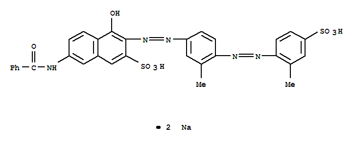 5873-26-7,disodium 7-(benzoylamino)-4-hydroxy-3-[[3-methyl-4-[(2-methyl-4-sulphonatophenyl)azo]phenyl]azo]naphthalene-2-sulphonate,2-Naphthalenesulfonicacid,7-(benzoylamino)-4-hydroxy-3-[[3-methyl-4-[(2-methyl-4-sulfophenyl)azo]phenyl]azo]-,disodium salt (9CI); C.I. Direct Red 85, disodium salt (8CI); C.I. 28180; C.I.Direct Red 85; Diazol Light Rubine R