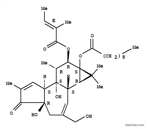 Molecular Structure of 59086-92-9 (PHORBOL-12-TIGLIATE-13-DECANOATE)