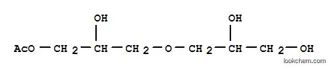 Molecular Structure of 59709-42-1 (3-(2,3-dihydroxypropoxy)-2-hydroxypropyl acetate)