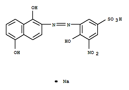 Benzenesulfonic acid,3-[2-(1,5-dihydroxy-2-naphthalenyl)diazenyl]-4-hydroxy-5-nitro-, sodium salt(1:1)
