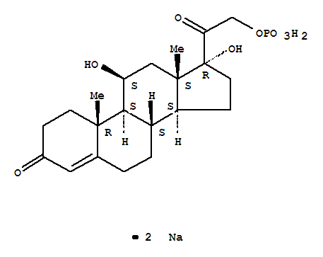 Pregn-4-ene-3,20-dione,11,17-dihydroxy-21-(phosphonooxy)-, sodium salt (1:2), (11b)-(6000-74-4)
