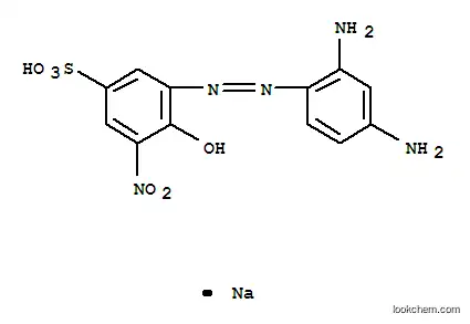 Molecular Structure of 6054-81-5 (sodium 3-[(2,4-diaminophenyl)azo]-4-hydroxy-5-nitrobenzenesulphonate)