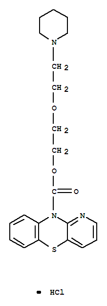 10H-Pyrido[3,2-b][1,4]benzothiazine-10-carboxylicacid, 2-[2-(1-piperidinyl)ethoxy]ethyl ester, hydrochloride (1:1)