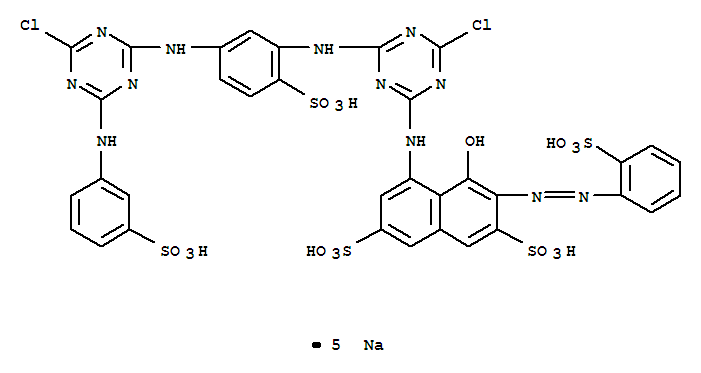 2,7-Naphthalenedisulfonicacid,5-[[4-chloro-6-[[5-[[4-chloro-6-[(3-sulfophenyl)amino]-1,3,5-triazin-2-yl]amino]-2-sulfophenyl]amino]-1,3,5-triazin-2-yl]amino]-4-hydroxy-3-[2-(2-sulfophenyl)diazenyl]-,s